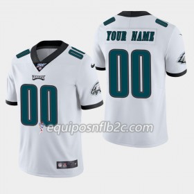 Camiseta Hombre NFL Philadelphia Eagles Personalizar Nike Blanco 100th